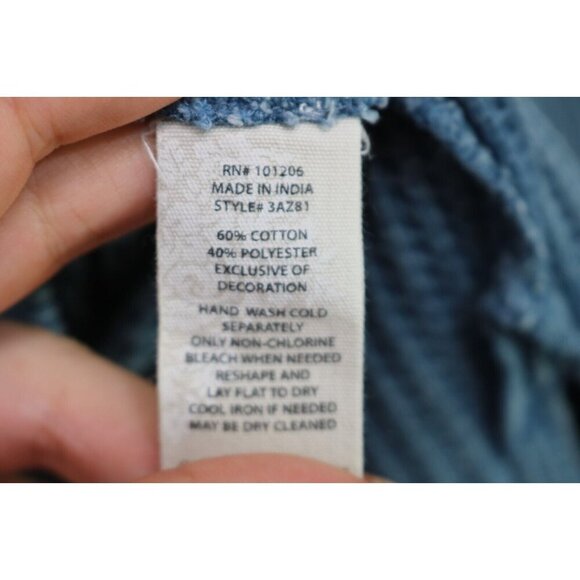 Soft Surroundings Distressed Waffle Knit Tunic-Size Medium/Petite-Soft - Picture 8 of 11